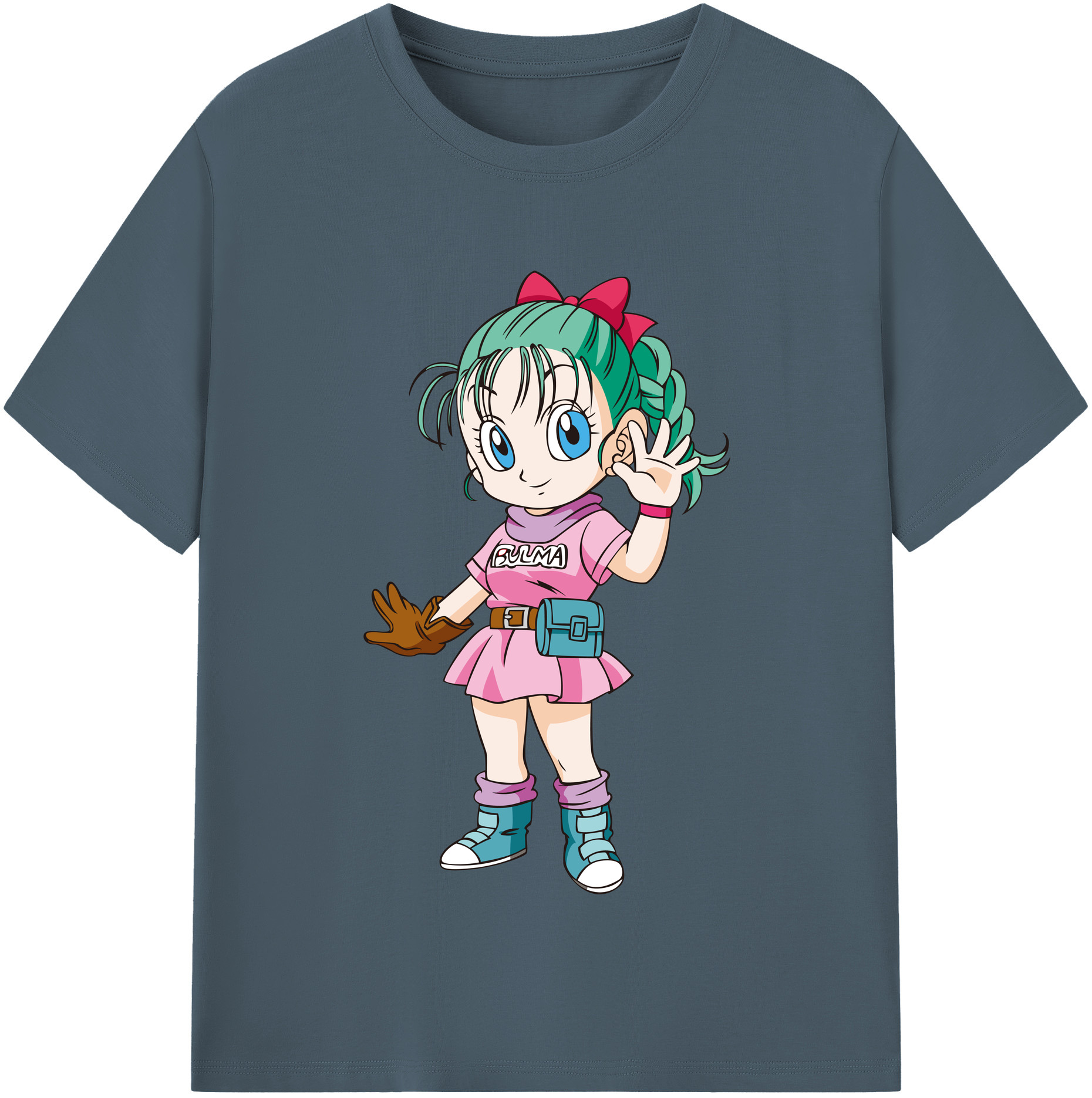 （画像用） ドラゴンボール ブルマ DRAGON BALL Bulma 綿100％半袖Tシャツ（フロントプリント）
